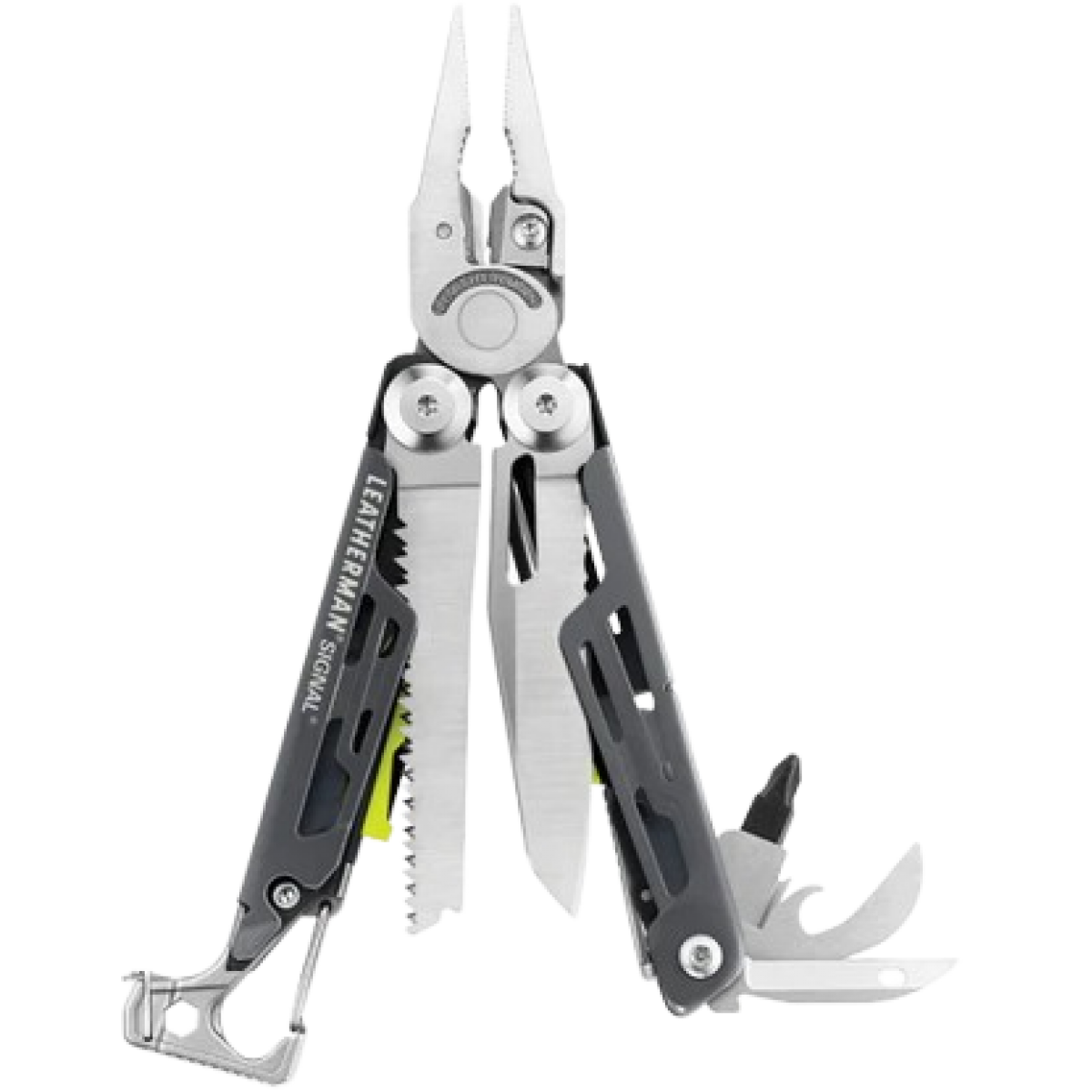 Leatherman SIGNAL折疊多用途工具 (灰色): 19合1、打火棒、緊急哨子、金剛石磨刀器